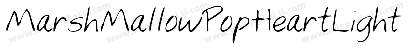 MarshMallowPopHeartLight Regular字体转换
